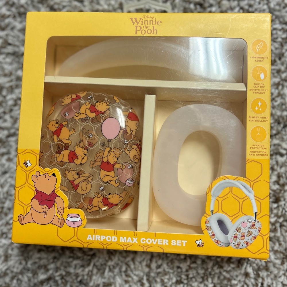 Disney Winnie the Pooh AirPod Max Cover Set Skinnydip London Yellow Honeycomb